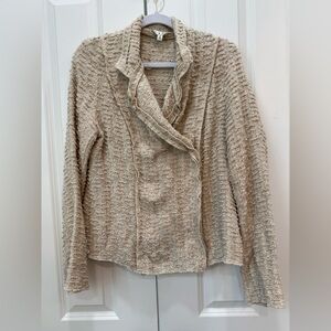 Cabi 985 Estate Jacket Chenille Blazer Snap-Up